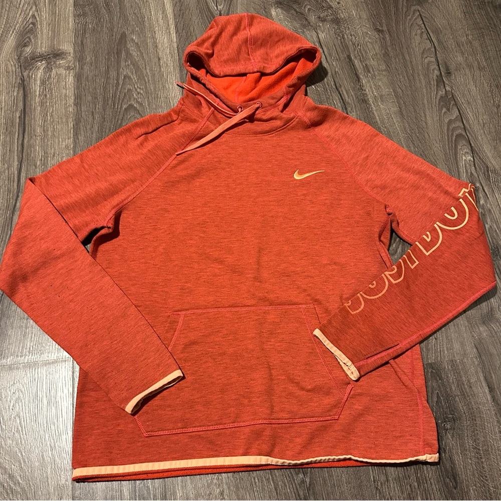 Medium Nike Orange Hoodie with Thumbholes